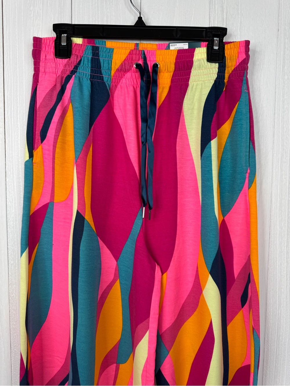 Tek Gear Multicolor Wide-Leg High Rise Drawstring Pants - Picture 2 of 7